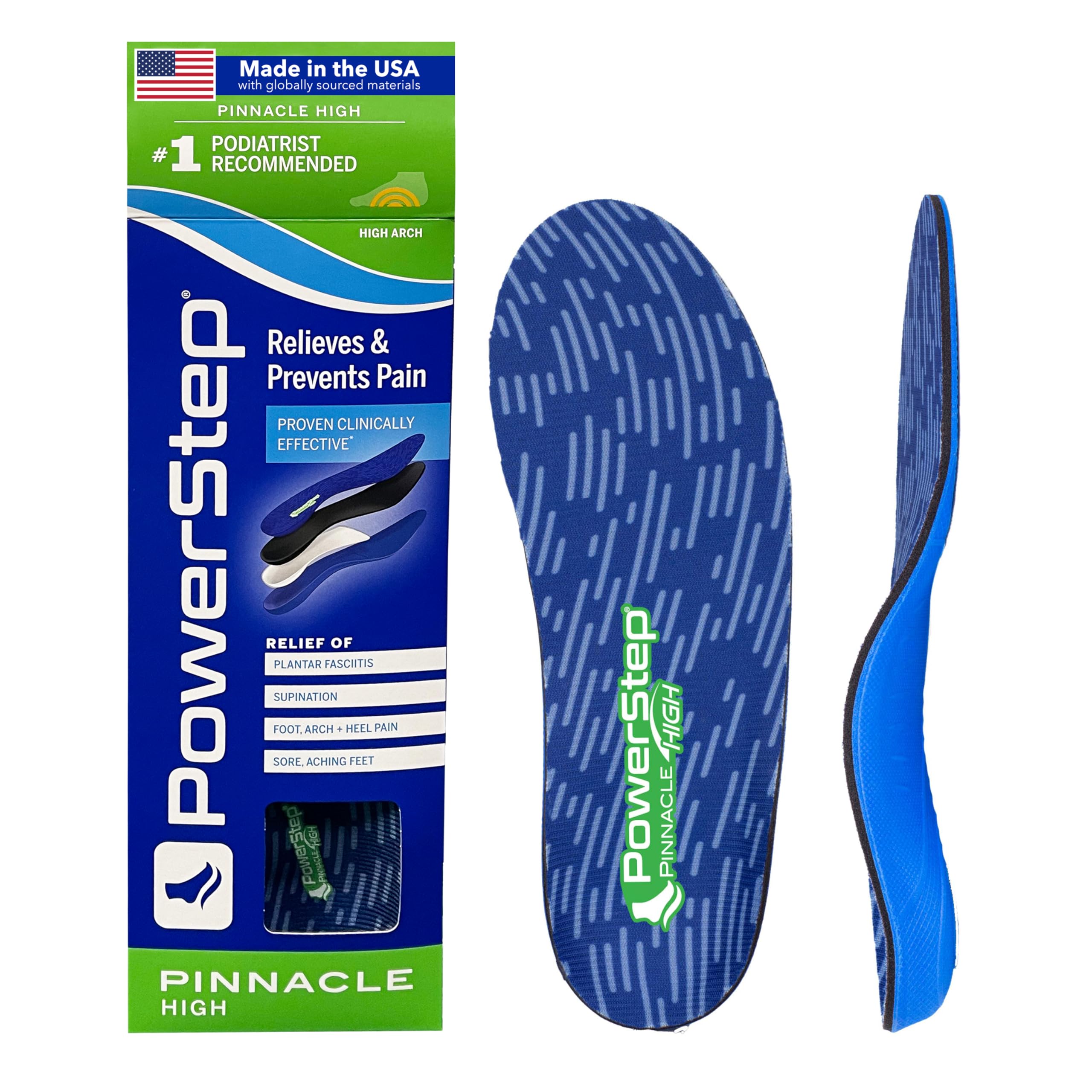  PowerStep High Insoles for High Arch Pain Relief Supination Inserts
| PowerStep High Arch Pain Relief Orthotic Inserts 