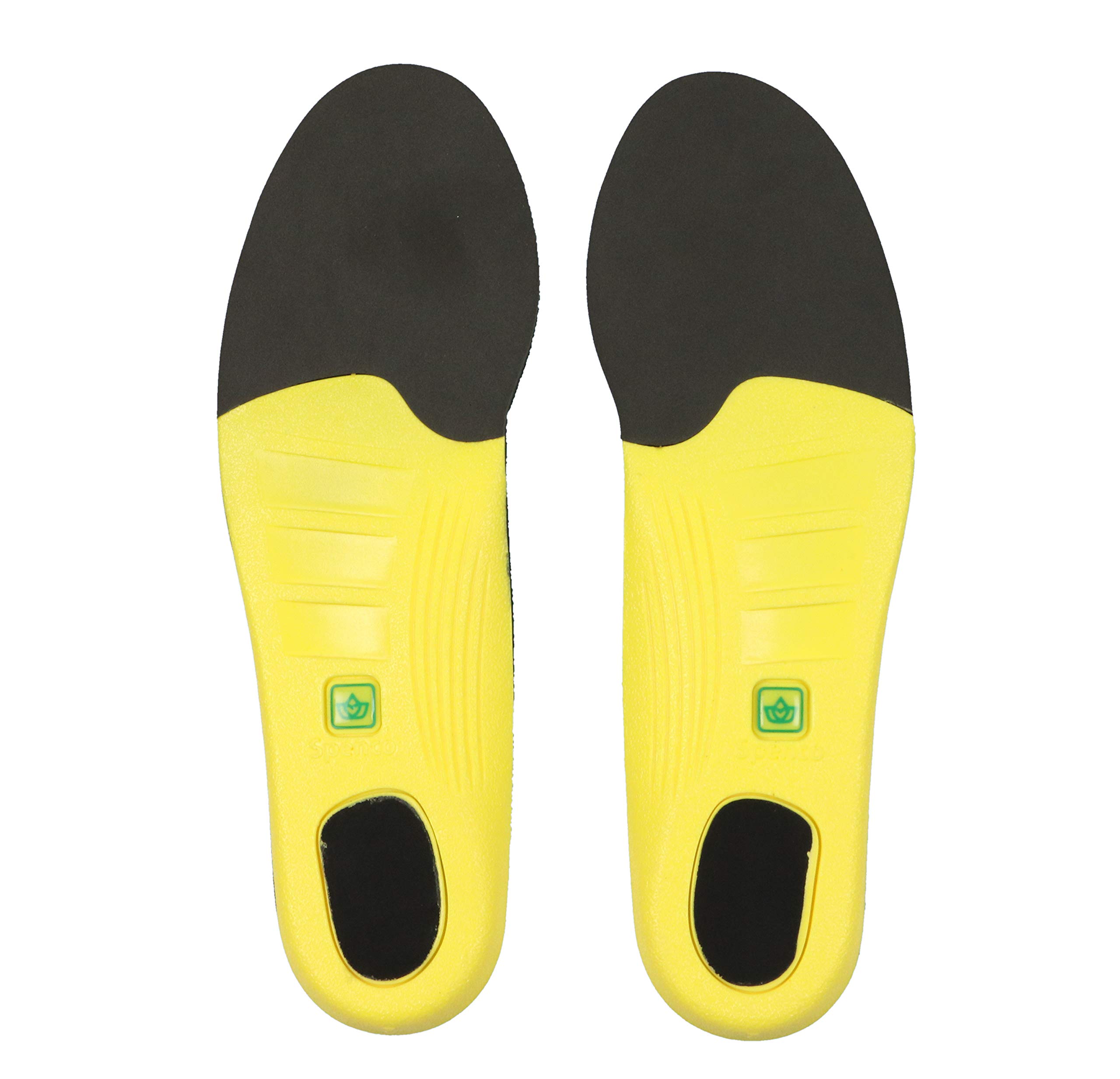 Spenco Polysorb Cross Trainer Insoles for Men (8-9) and Women (9-10) - Green and Yellow - Motion Control and Arch Suppor